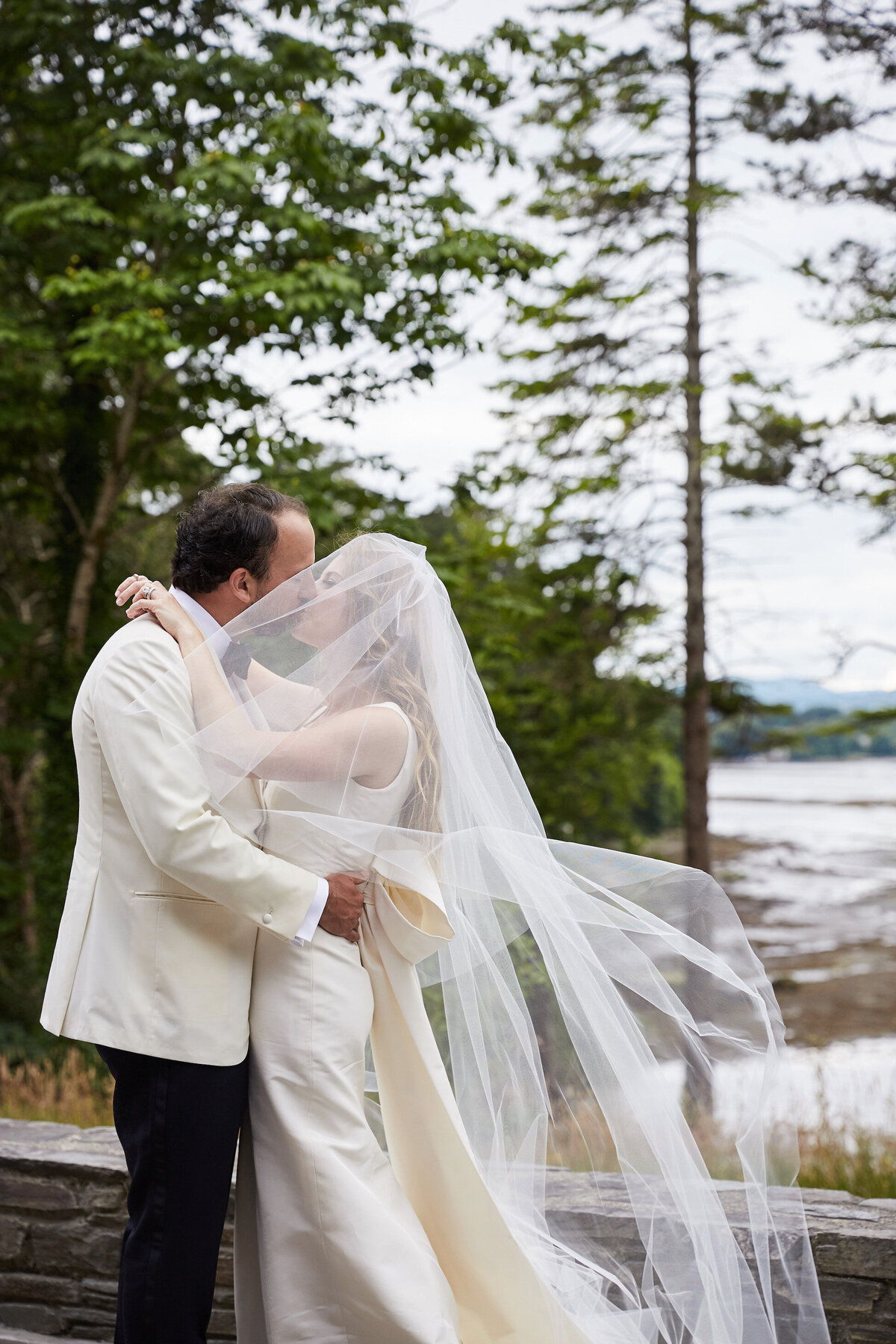 Newlyweds at Wedding in Ireland Sheen Falls Lodge