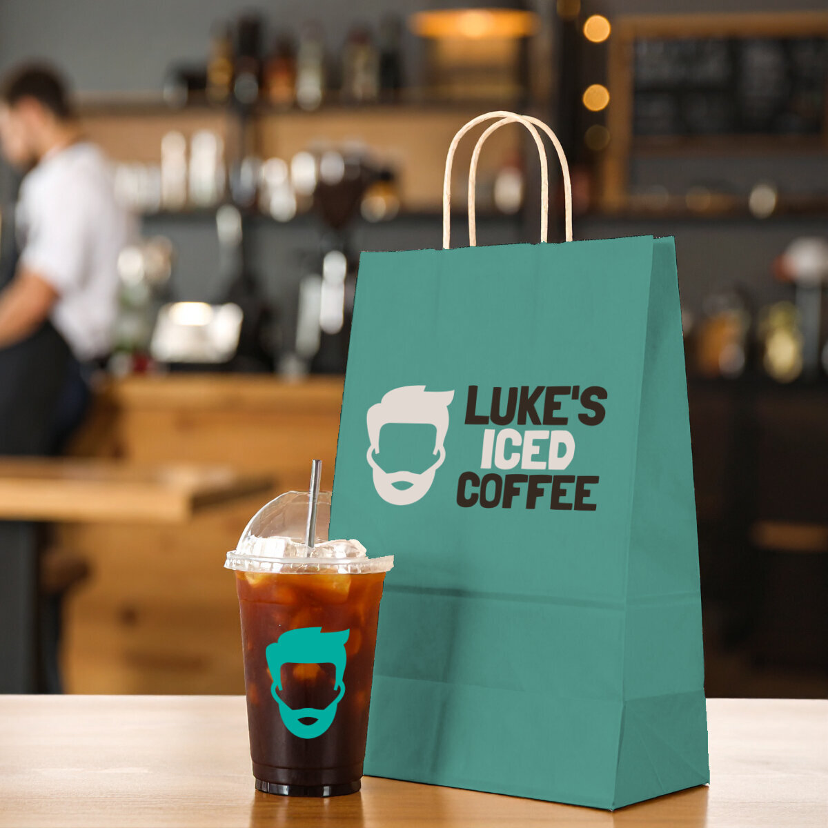 Luke's Iced Coffee Bottle Mockup for website