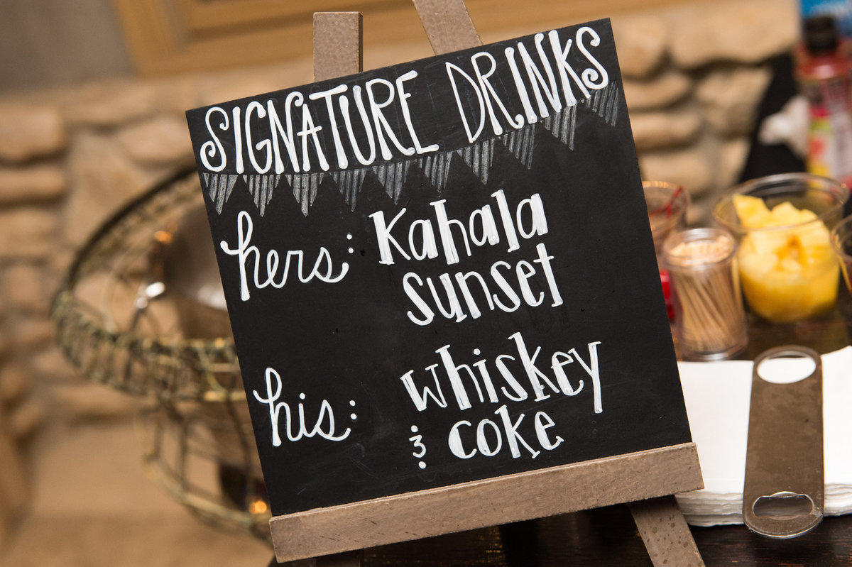 River Rock Event Center Texas  Signature Drink Sign Whiskey