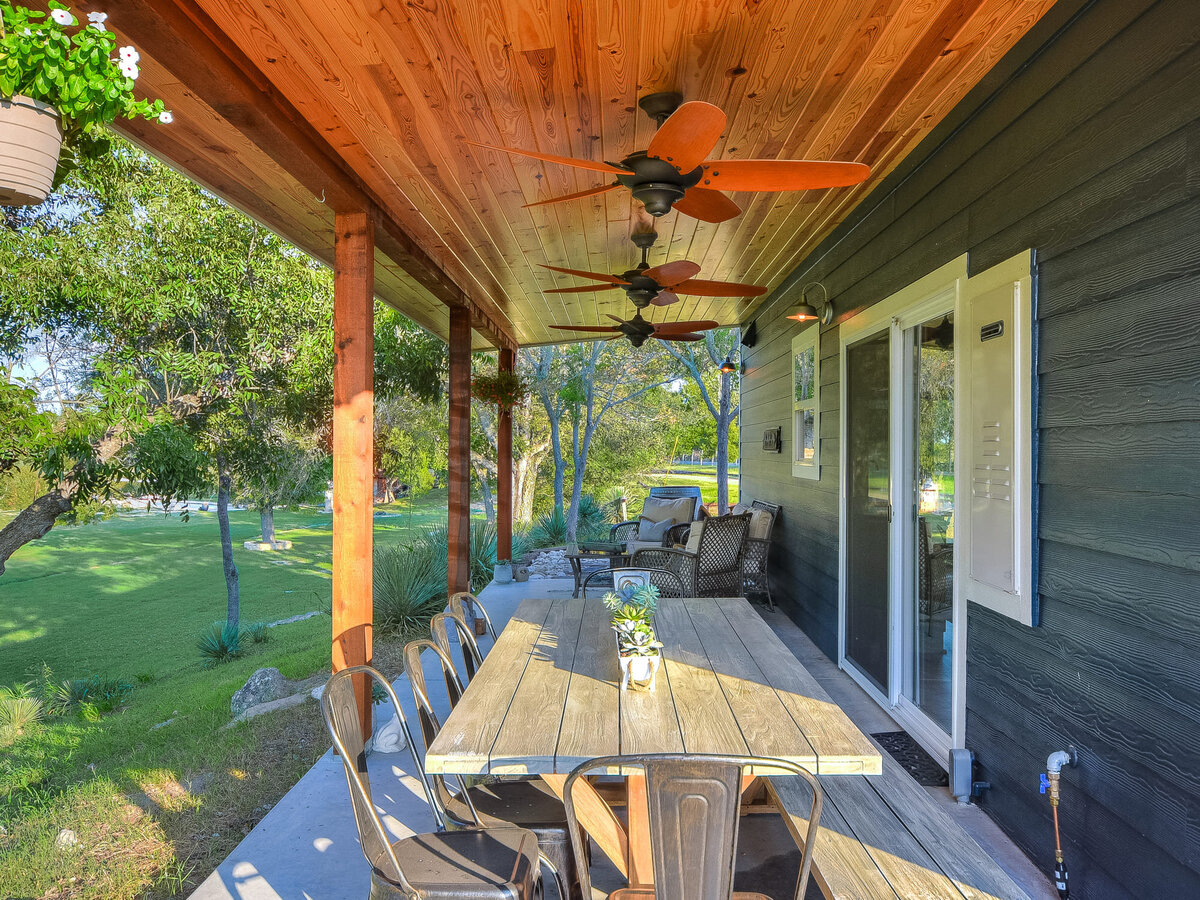 Barn outdoor exterior dining area