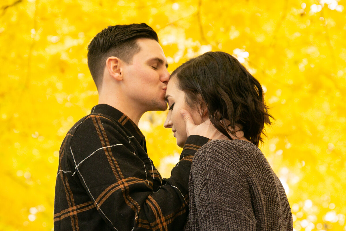 couple-kissing-in-front-of-yellow-tree