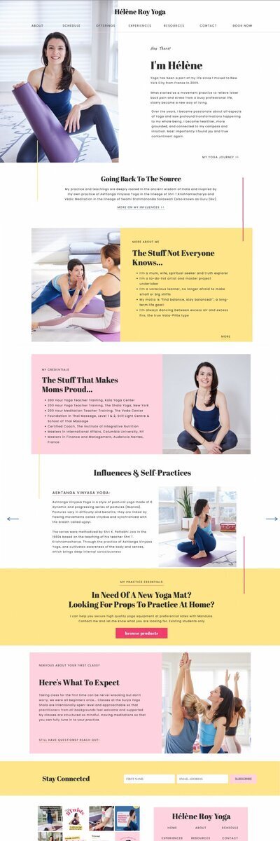 FayDesign.Co Helene Roy Yoga Homepage