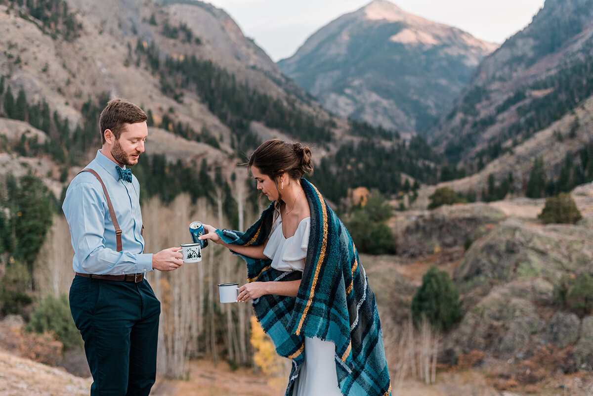 ouray-elopement-beer-toast