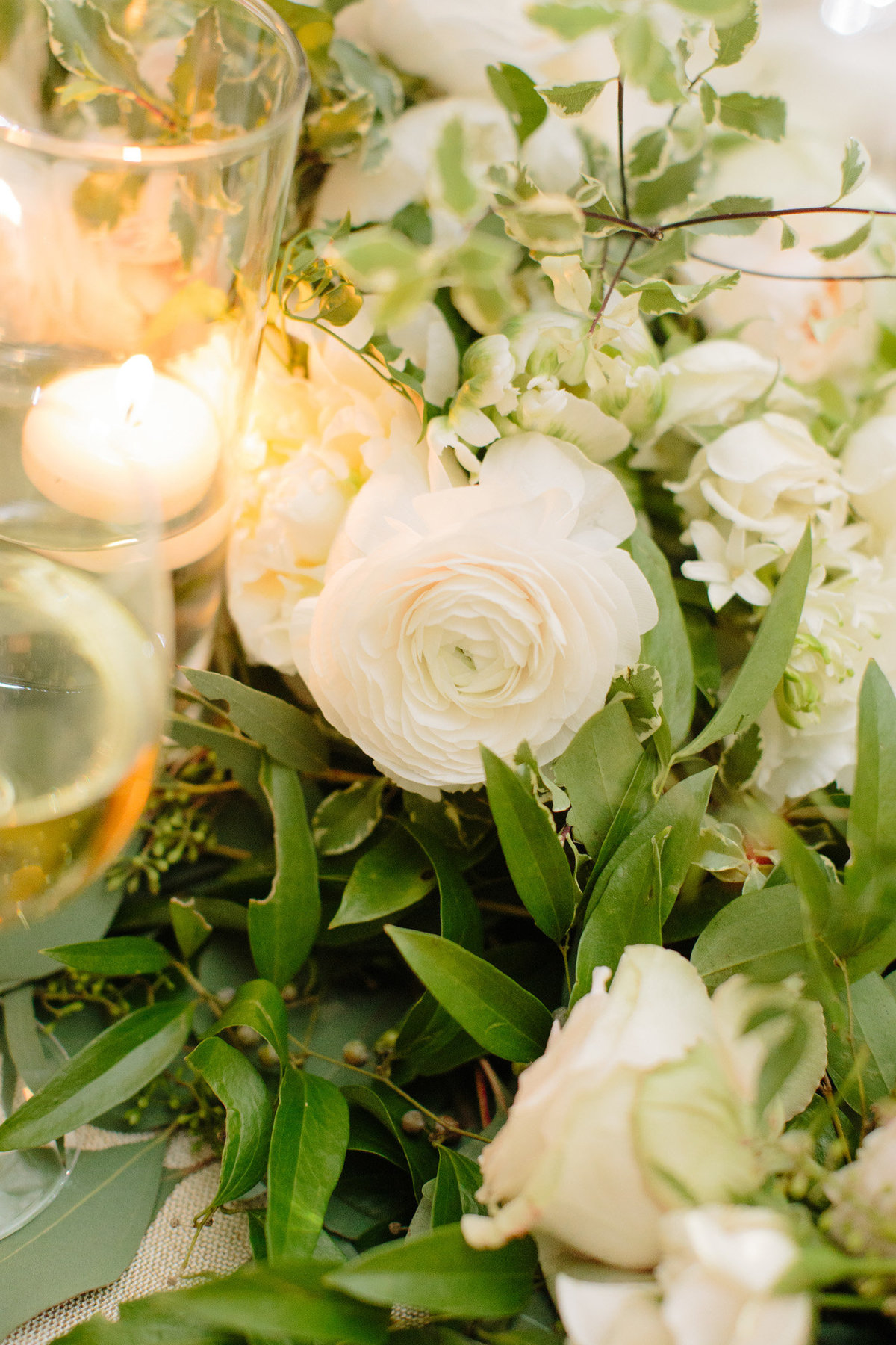 Amy Osaba florals created a stunning softness in the overall design at this luxury Biltmore wedding.  Photo by Rebecca Cerasani.