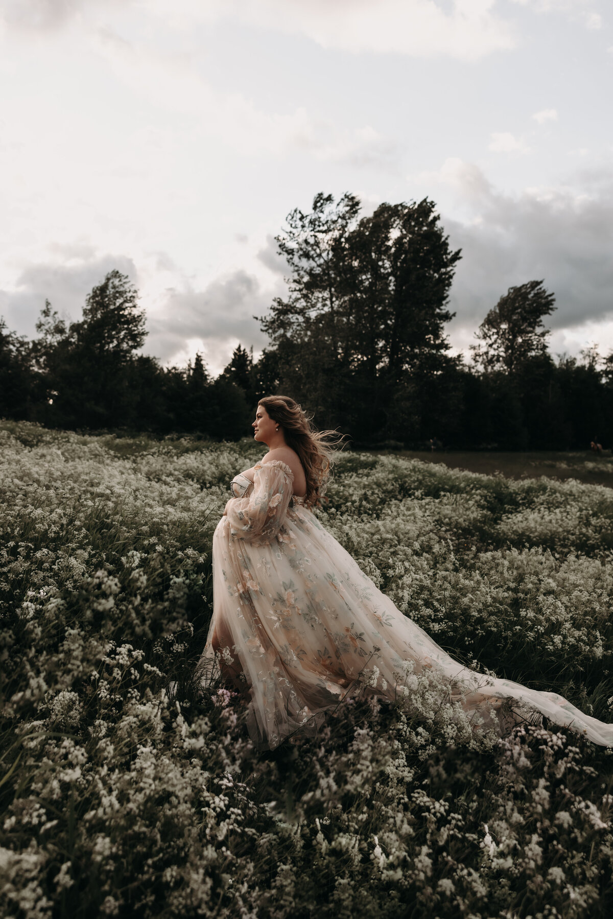 Wildflower maternity photos