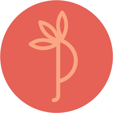 pink and coral circle icon