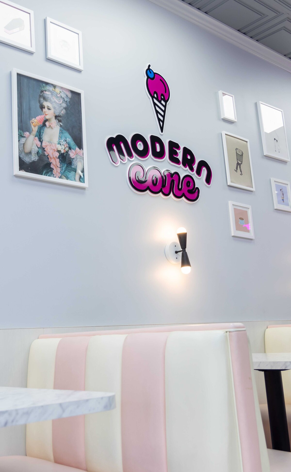 Modern Cone Logo Shop Sign