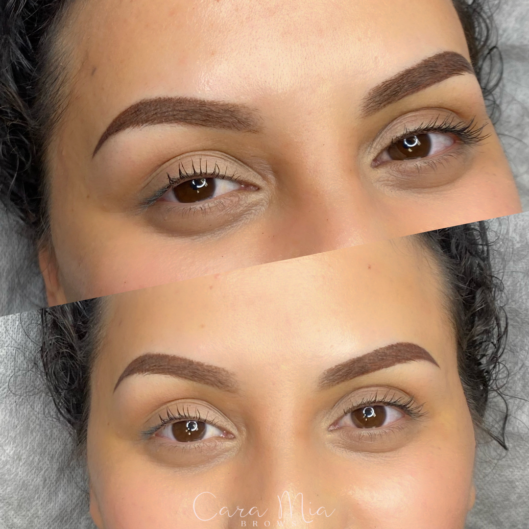 Ombre Powder Brows before and after