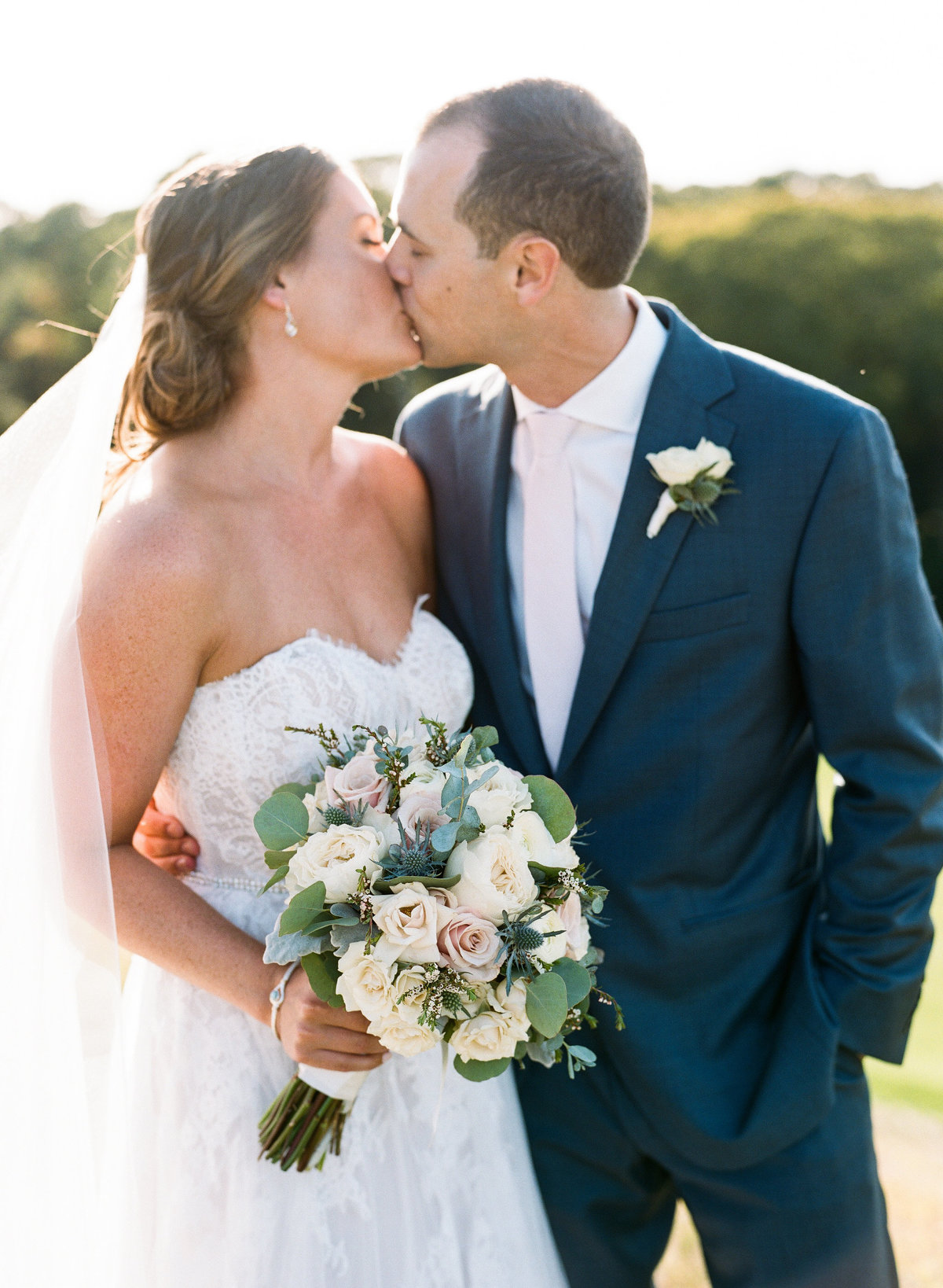 Bride and groom Woods Hole Golf Club Wedding