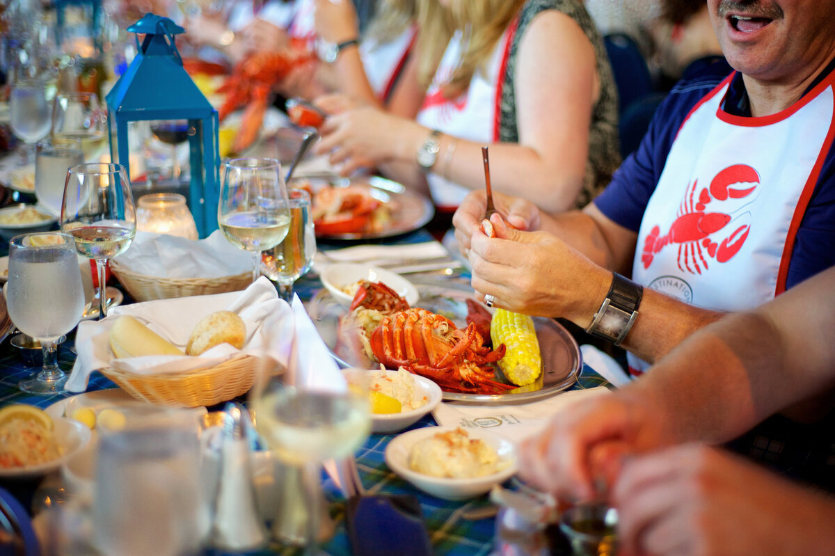 Halifax - dinner - eating lobster