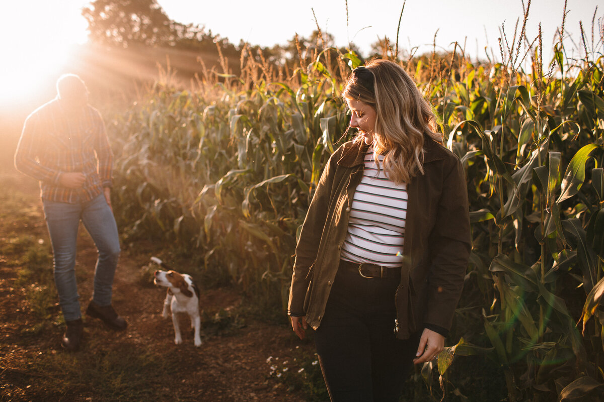 Engagement shoot at sunset