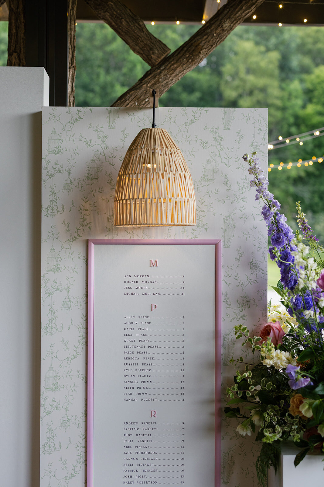 pixels-and-wood-seating-chart-sign-linville-wedding-north-carolina-the camp at eseeola