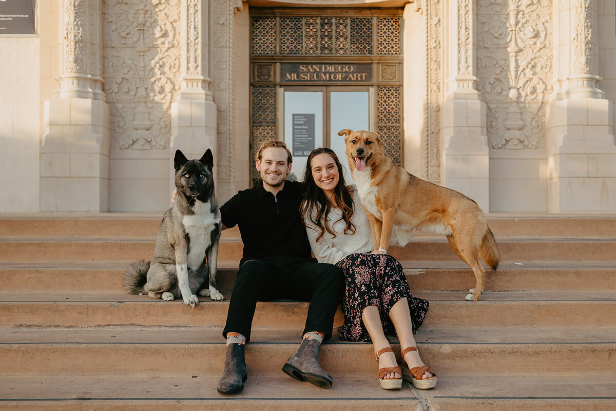 Lexx-Creative-Balboa-Park-With-Dogs-Engagement-7