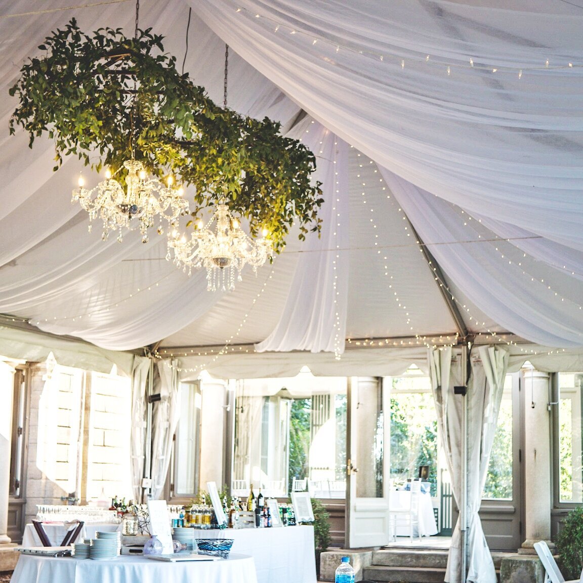 Harkness Park Wedding Eolia Mansion Draping & Lighting EZ Occasions