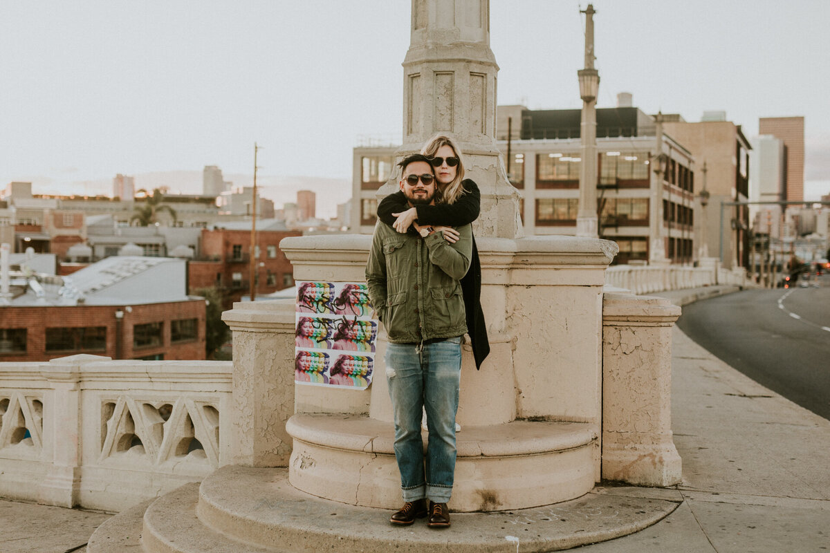 Downtown Los Angeles Engagement Photos-21