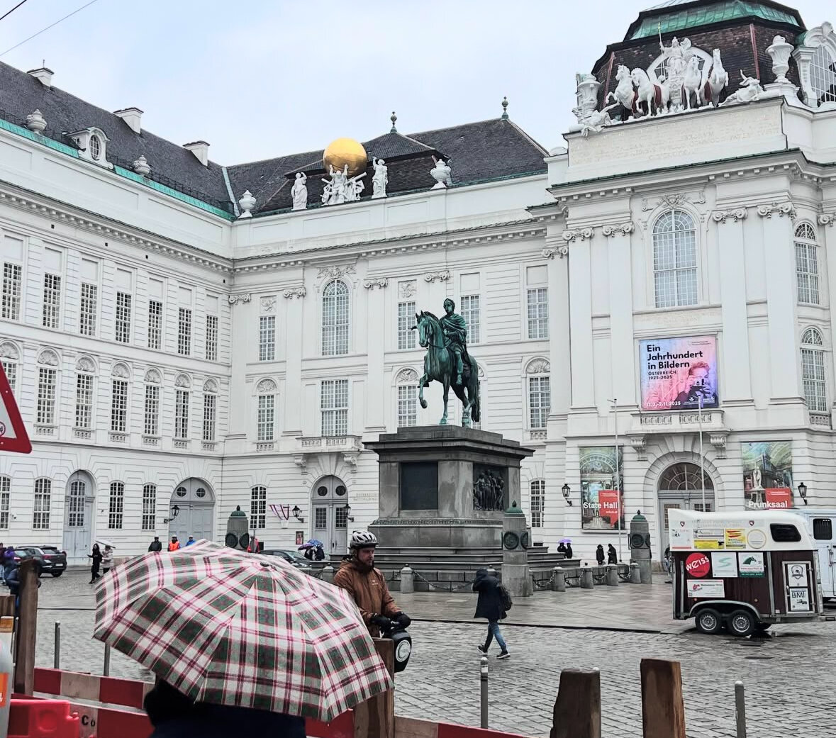Horse Statue in a City Center
