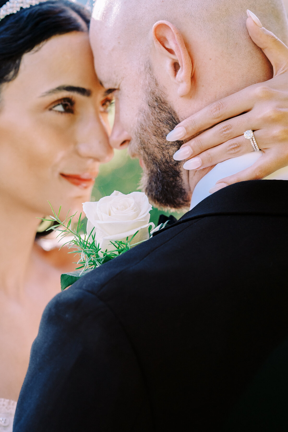 Film photograph of an elopement at Villa Cassinella on Lake Como Italy