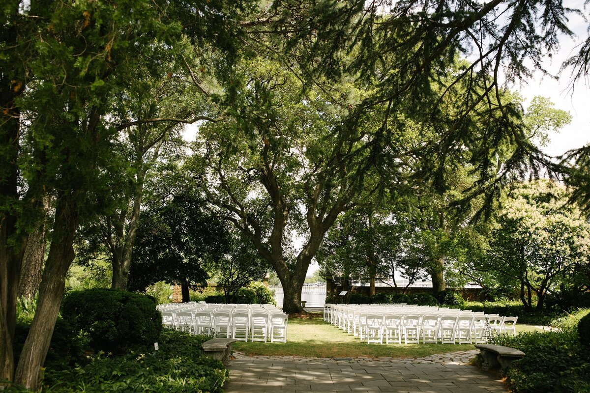 Outdoor wedding set up