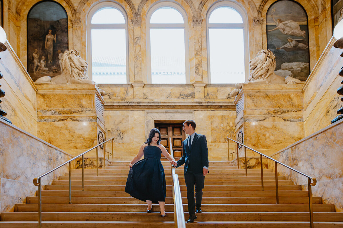 Boston Public Library Engagement Photos-Boston Wedding Photographer-9