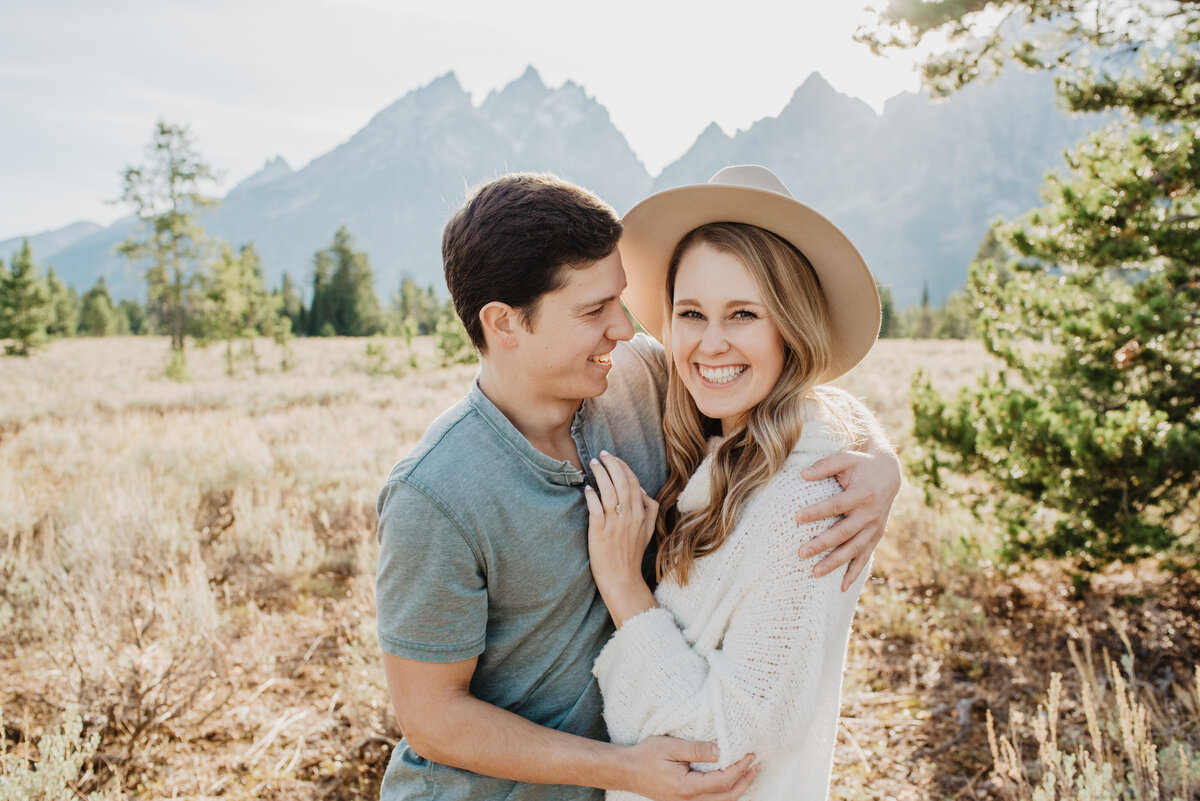 Photographers Jackson Hole capture couple portraits in Grand Teton National Park