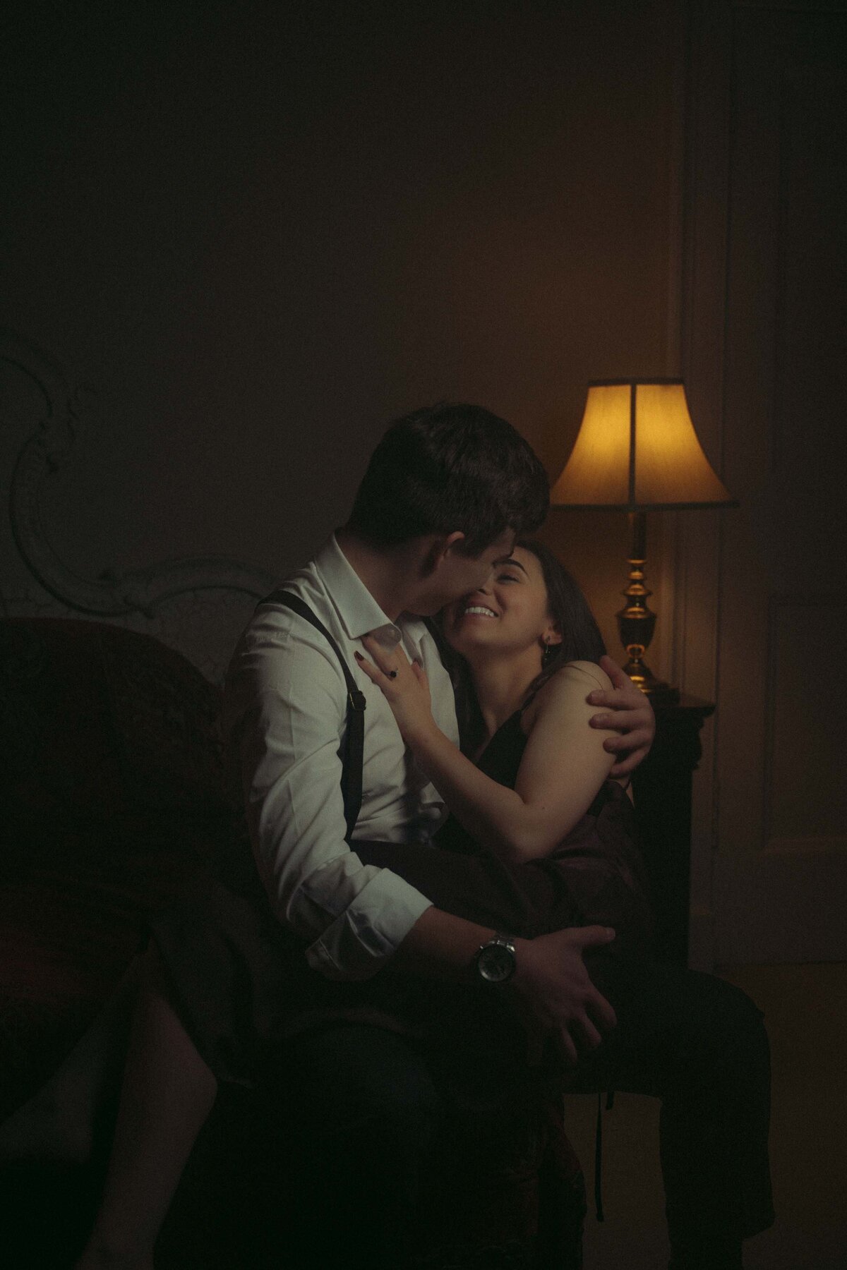 An intimate photoshoot capturing heartfelt, personal moments between couples, showcasing genuine emotions and deep connection in a serene, romantic atmosphere