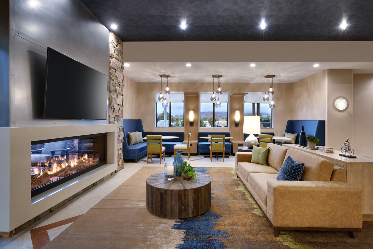 Detail view of lobby at Courtyard Marriott in Sedona Arizona