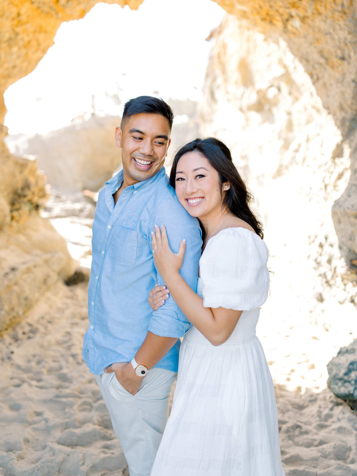 laguna beach couple engagement photo