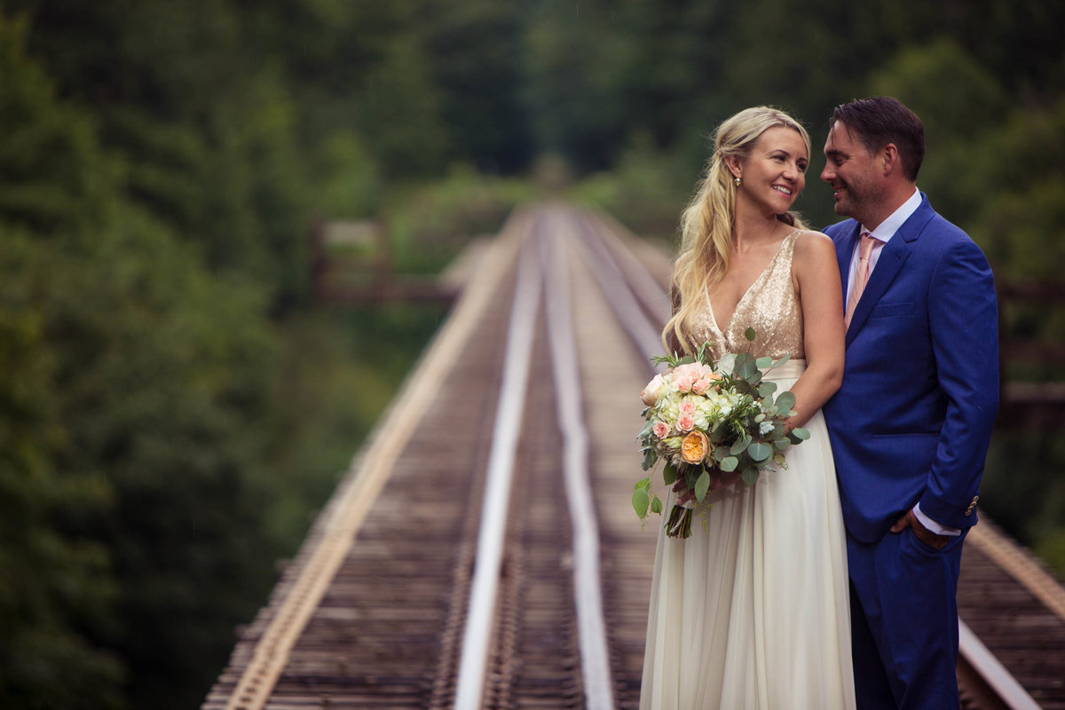 Qualicum Train Tracks Wedding Photographer