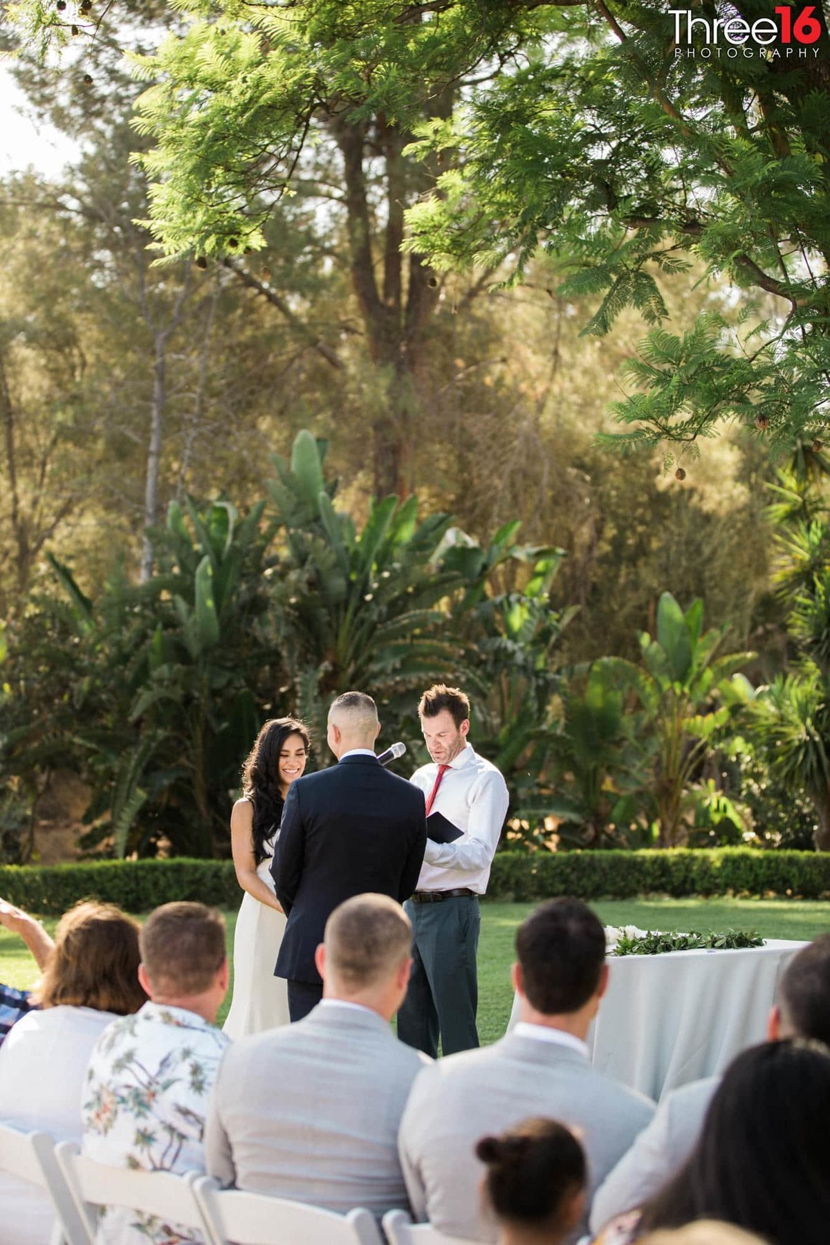 Wedding ceremony at Newhall Mansion