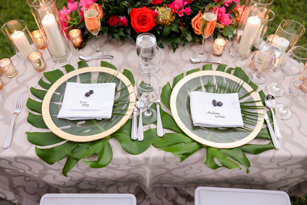 30 - Vinoy Hotel St. Pete Wedding Reception Placesetting - Tampa Bay Wedding Planner