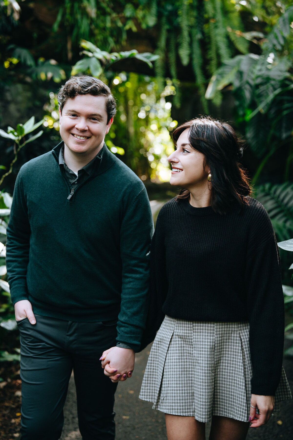 couple walking and holding hands