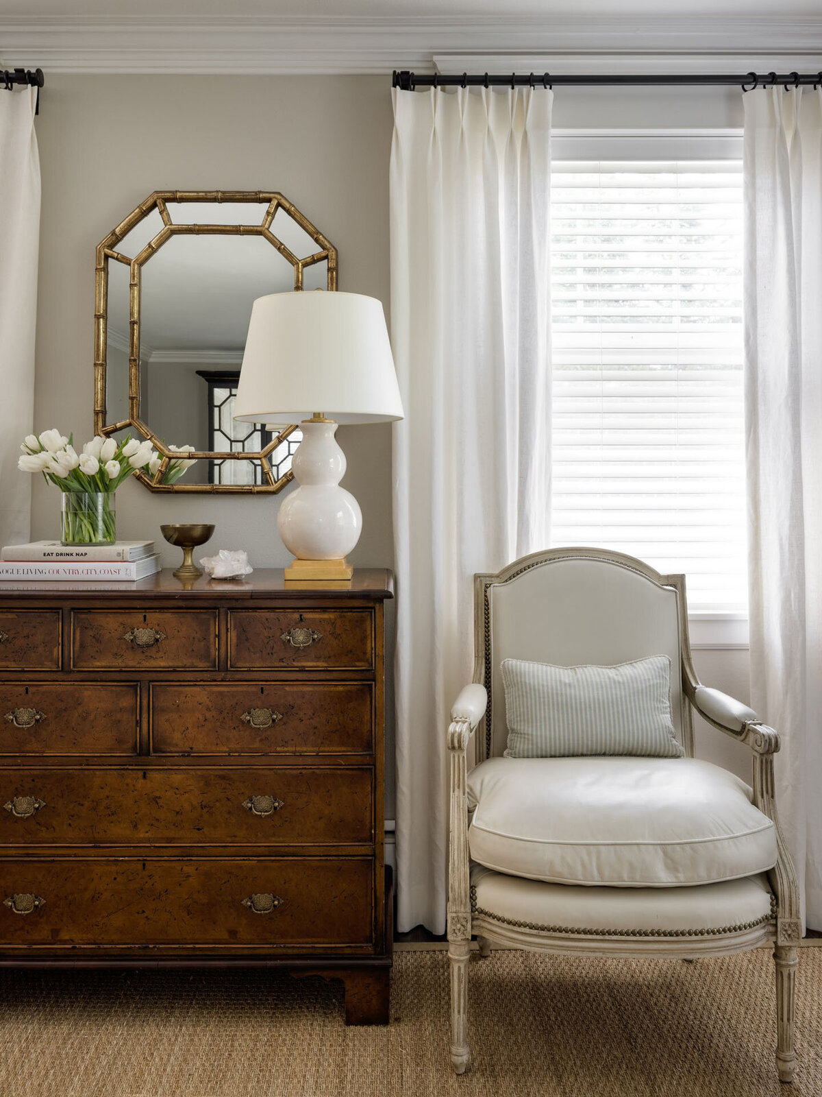6A-antique-louis-chair-leather-dresser-gilt-mirror
