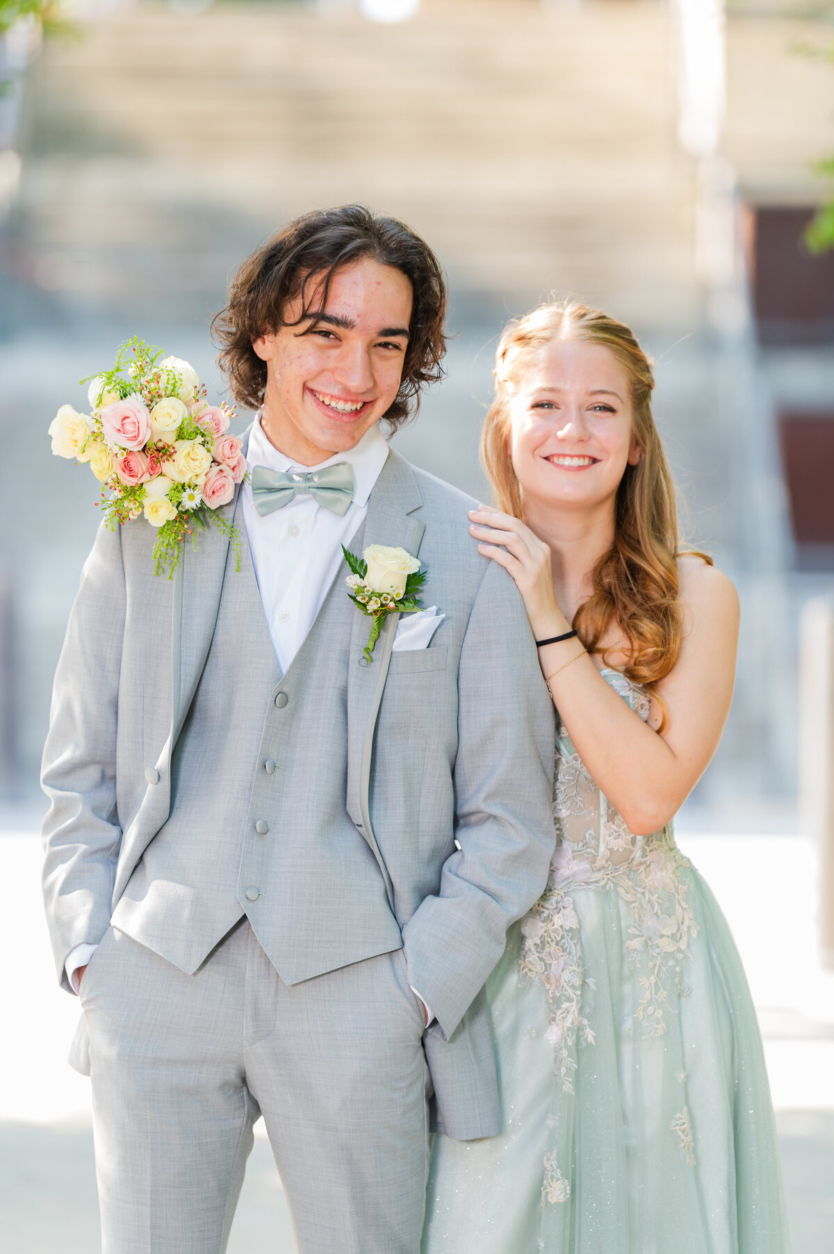 DSHS Prom 2024 Couples Portraits. Photo taken by Dripping Springs Texas based Lydia Teague Photography.