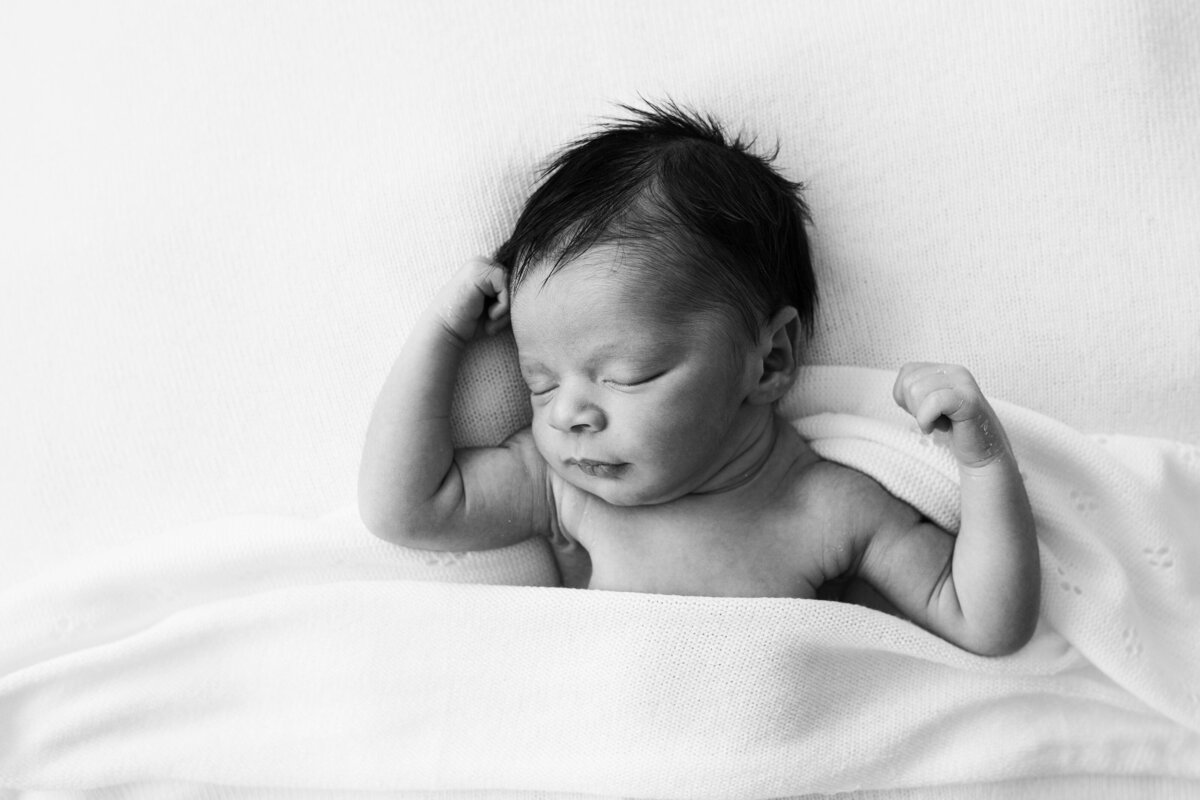Sleeping Baby at Newborn Photoshoot