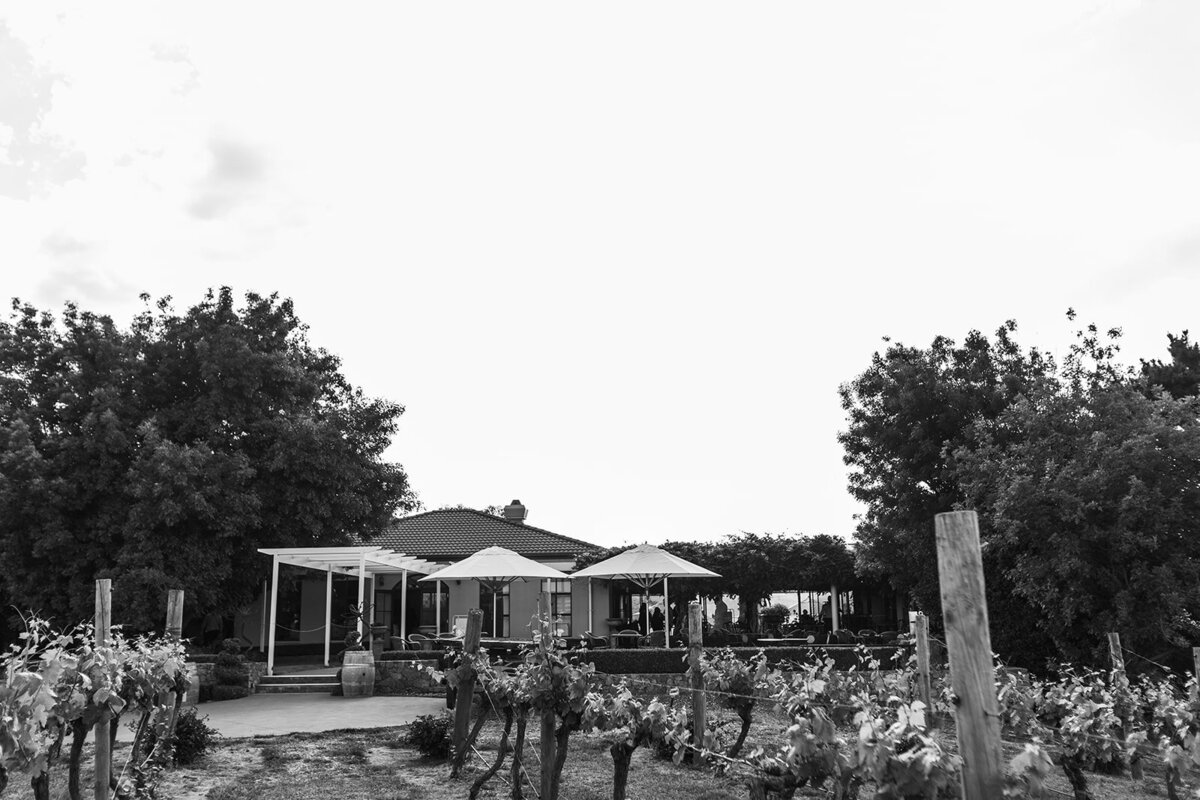 Black and white image of Brindabella Hills Winery