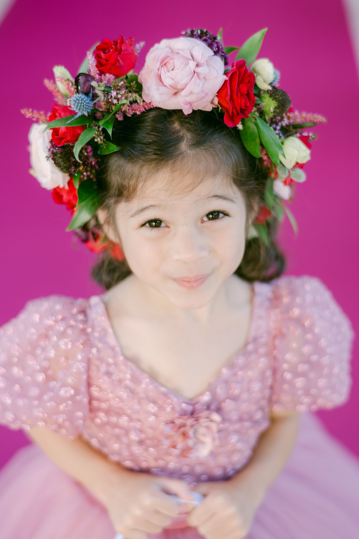 secret-garden-wedding-red-purple-pink-flower-girl-halo