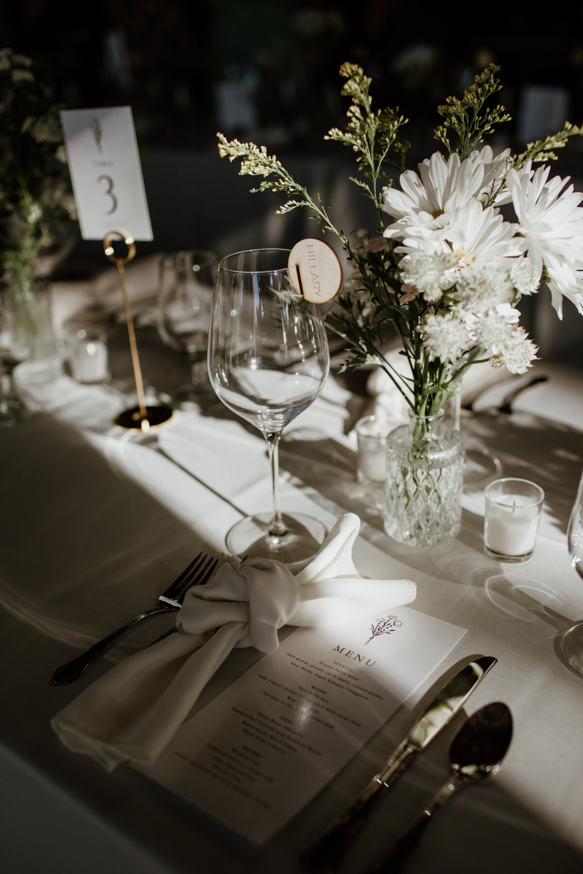 Details of a sunkissed tablescape captured by Fort Worth wedding photographer, Megan Christine Studio
