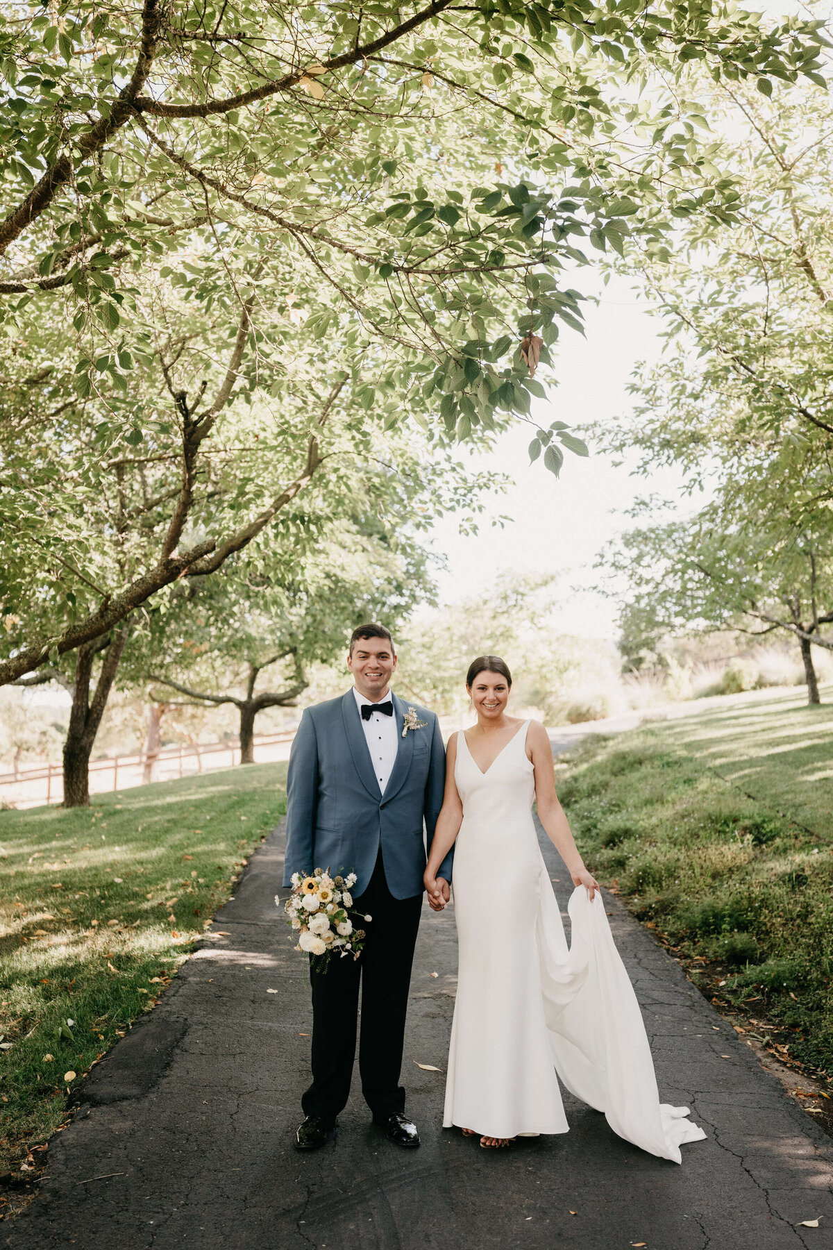 Sonoma Private Estate Wedding bride and groom portrait