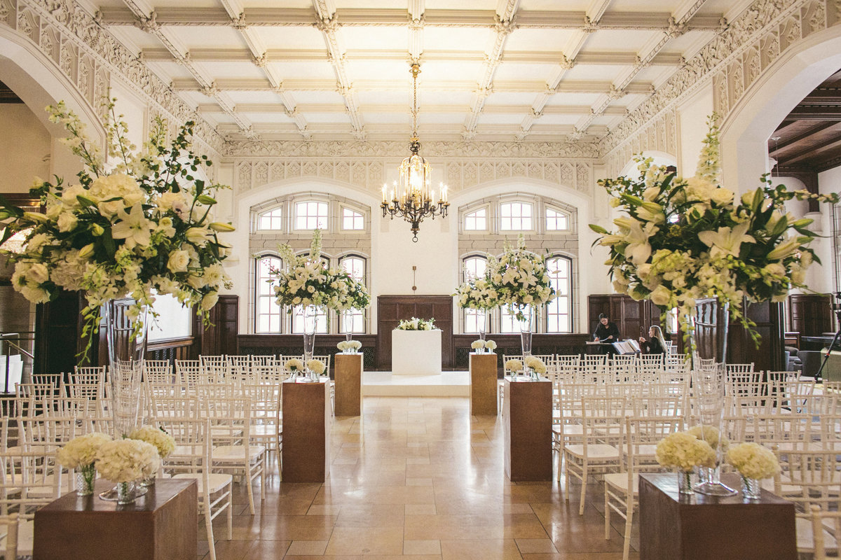 Luxury Wedding Planner designs in Historic Lobby Space in downtown  Grand Lobby location