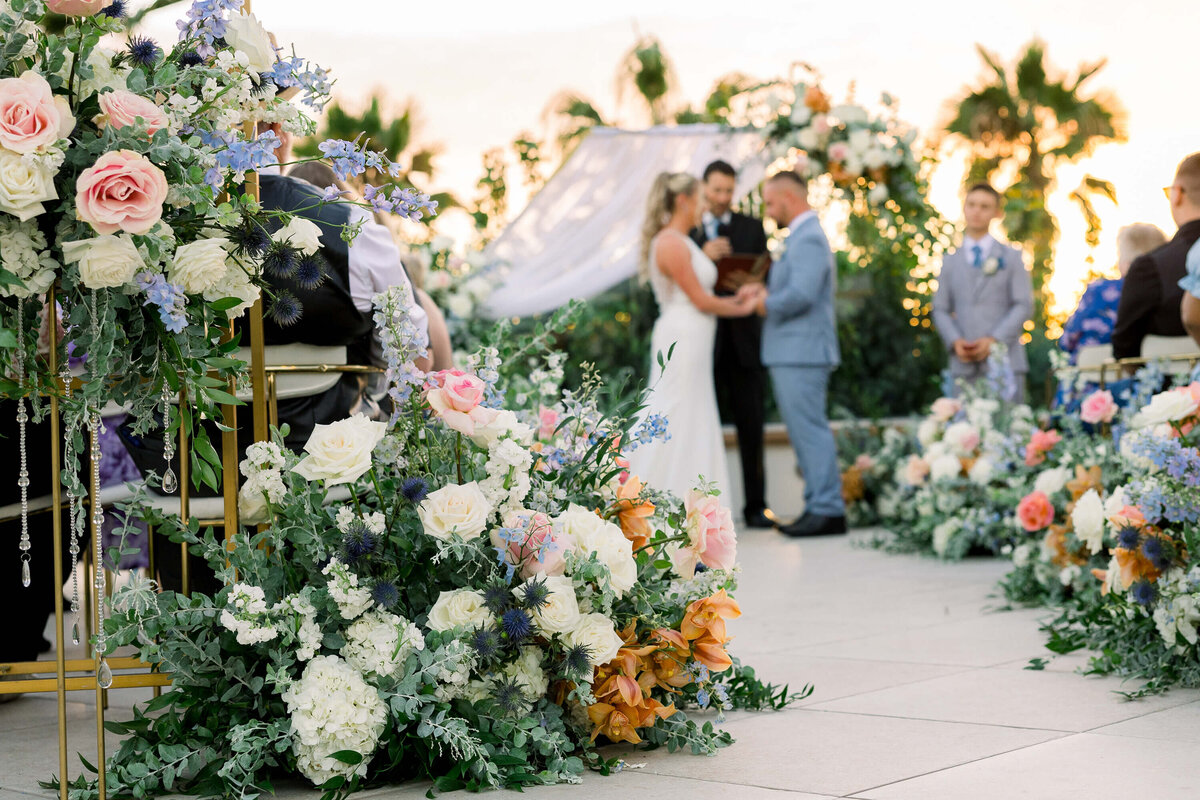 hotel-del-coronado-wedding-ceremony-florals-sunset