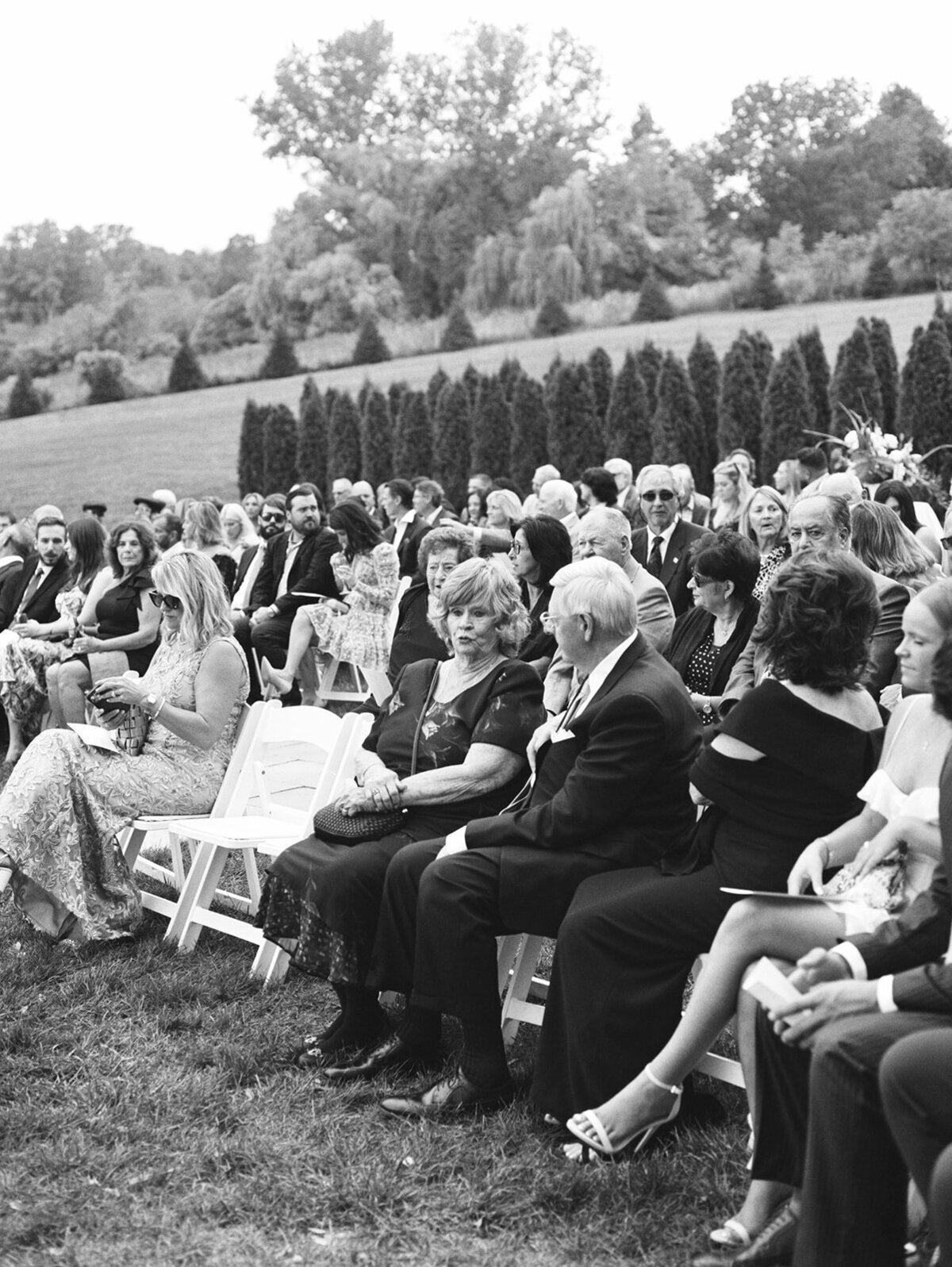 guests at ceremony at wedding at Crispin Hill on Keuka Lake