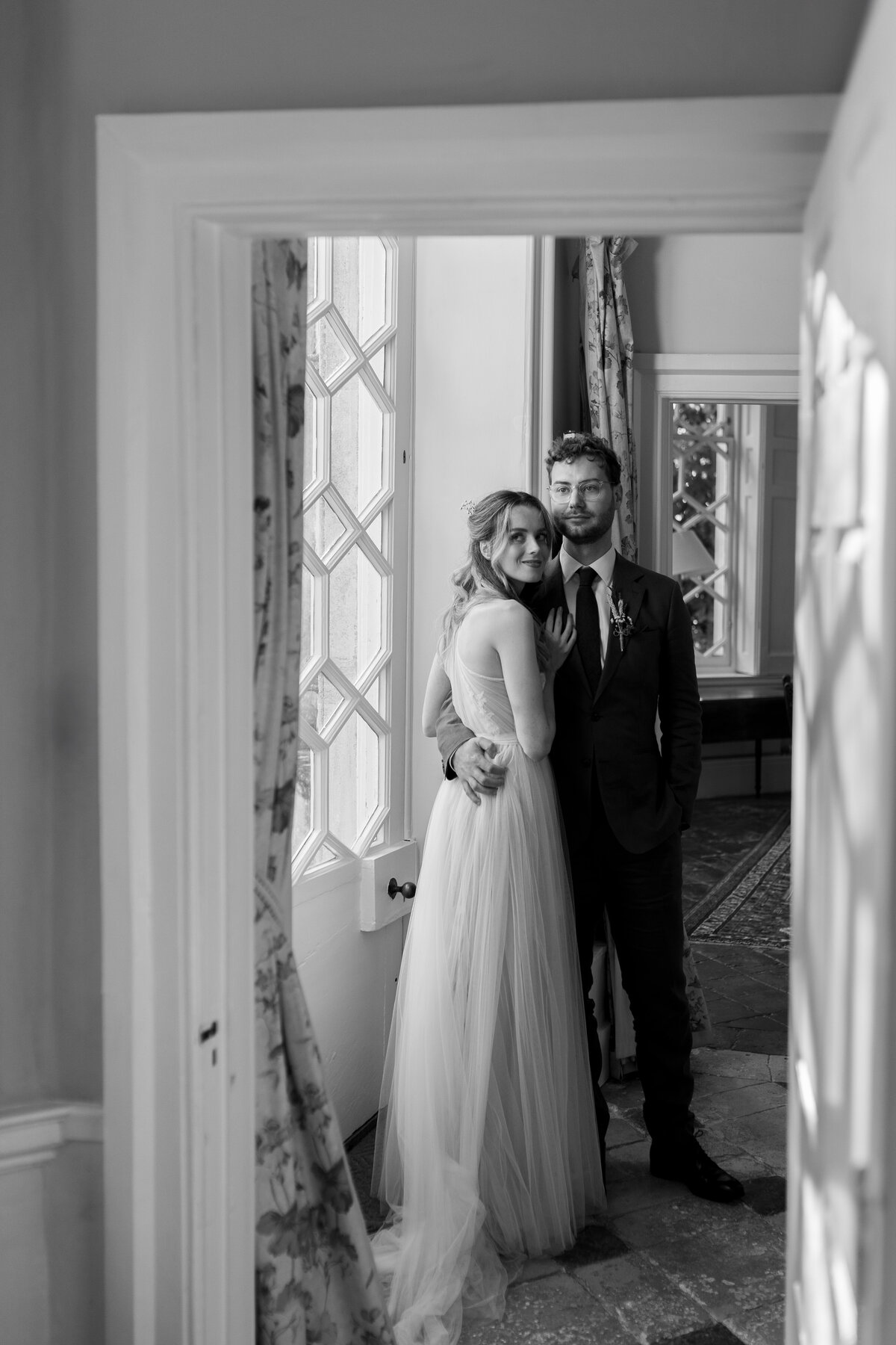 Golden hour couple portraits in the Orangery at Frampton Court Estate, Gloucestershire