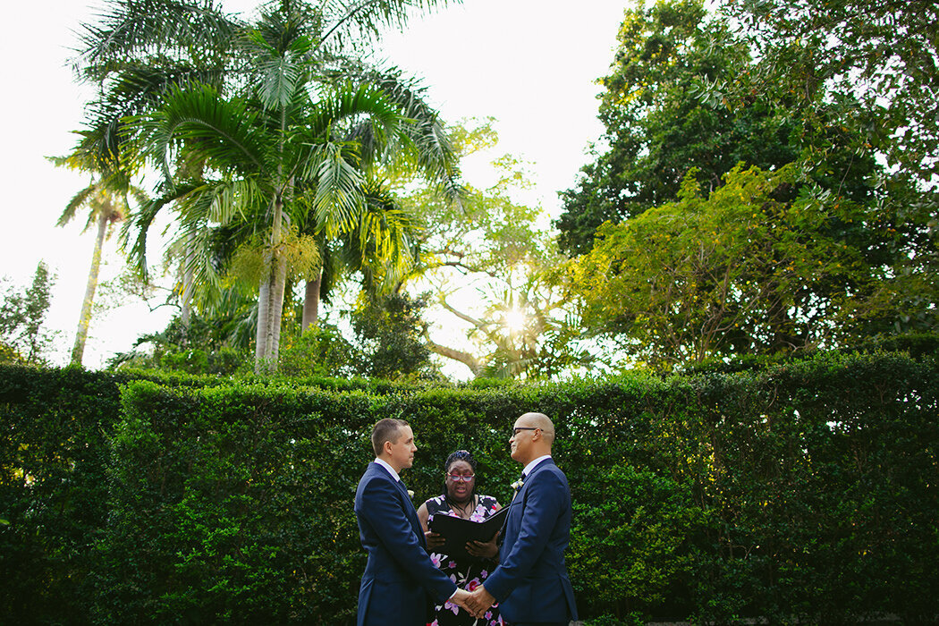 Two Grooms Eloping Vizcaya Miami Tiny House Photo