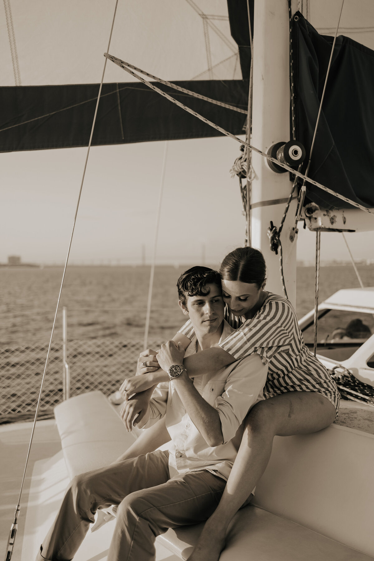 South Carolina Sailboat Sunset Proposal Engagement Photos - Charleston Wedding Photographer_-39