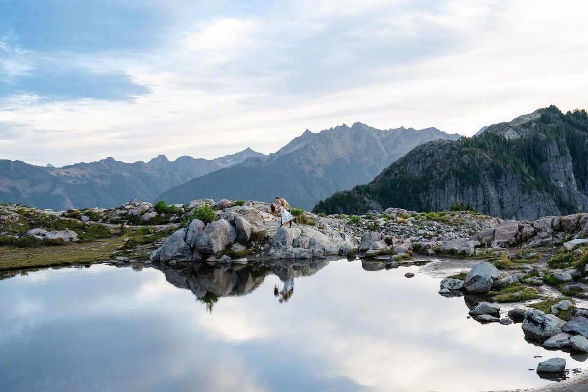 artist point engagement in front of reflecting lake