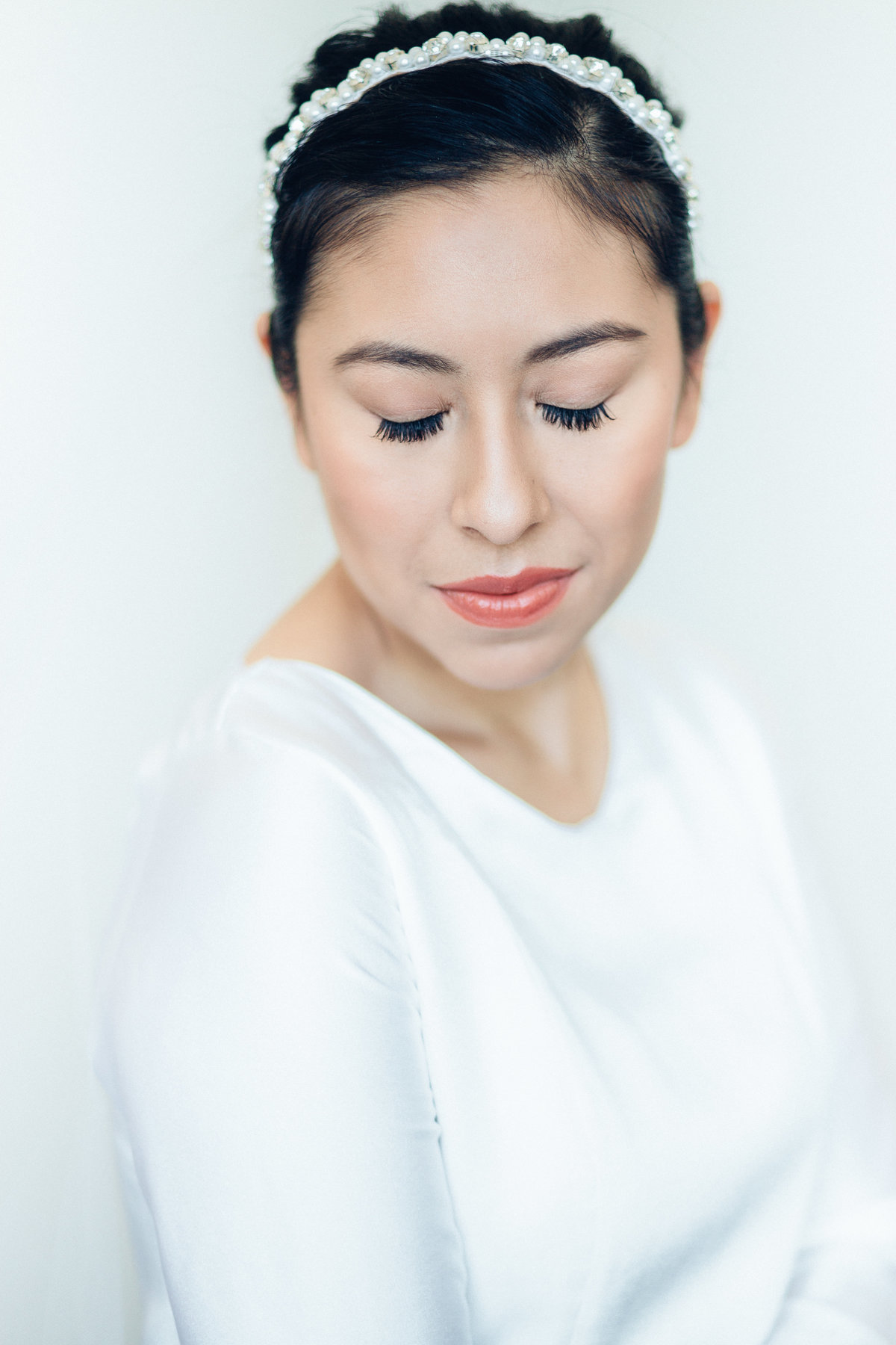 Wedding Photograph Of Bride in White Wedding Dress Los Angeles