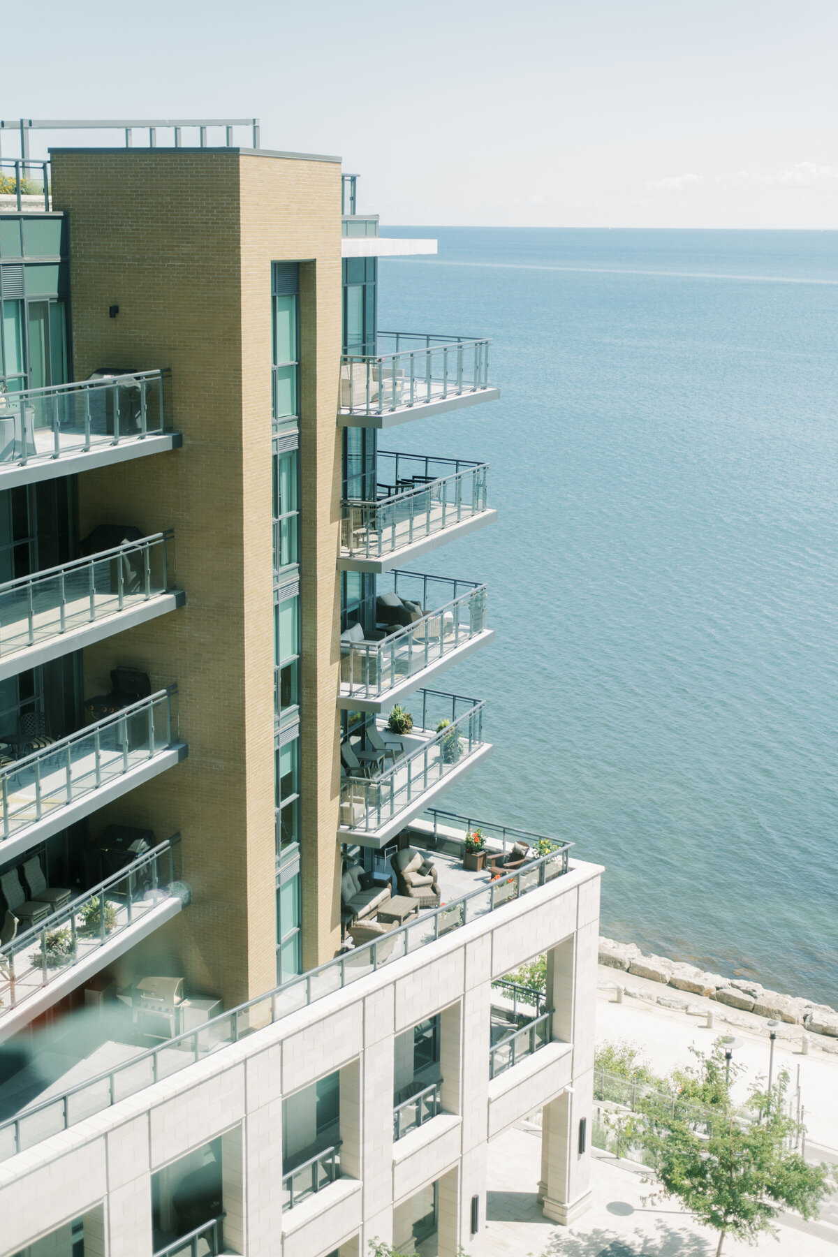 A scenic view of Lake Ontario wedding morning
