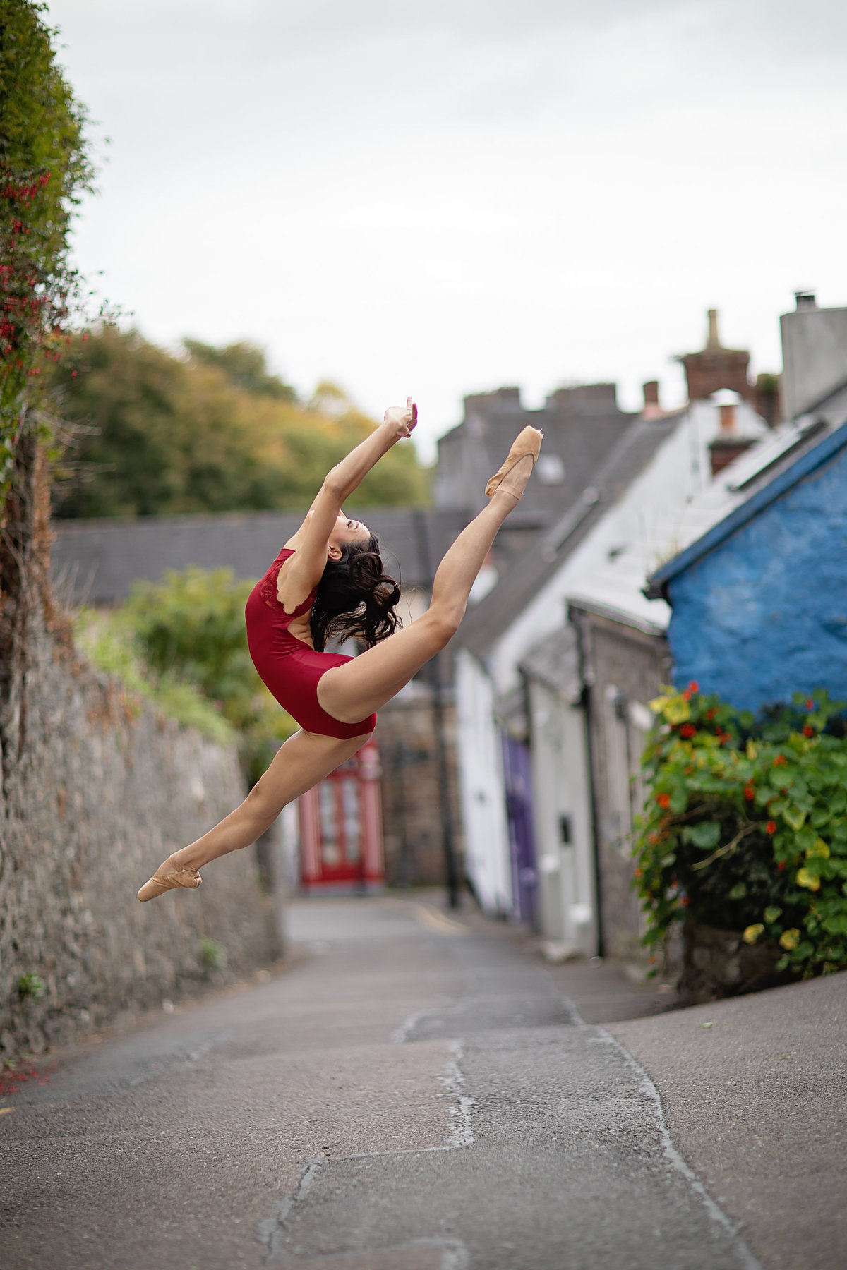ballet dancer in dance jump in kinsale ireland