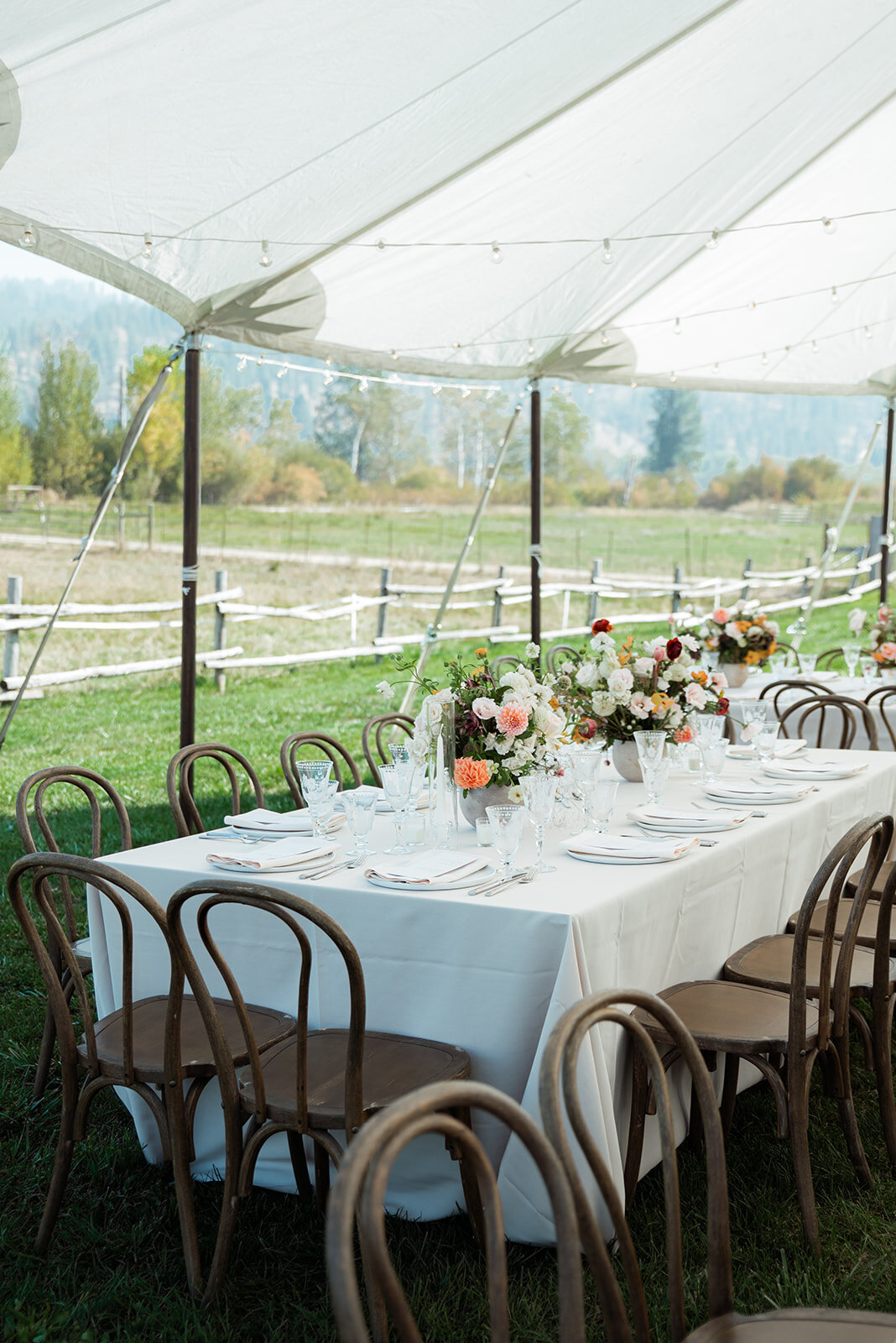 Table setting details at a Boise Wedding.
