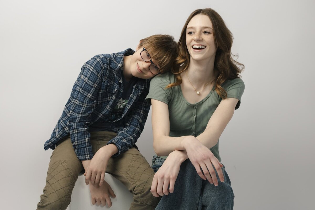 St. Albert studio family photography capturing kids joyful moments